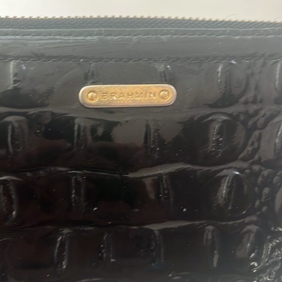 BRAHMIN croc embossed Melbourne wallet black - Picture 2 of 3